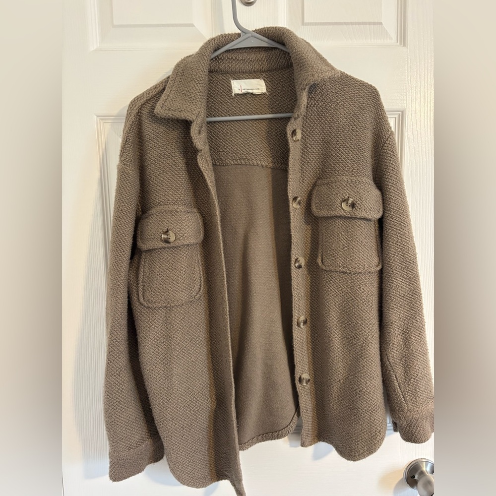 Cozy Anthro Button-Up Shacket